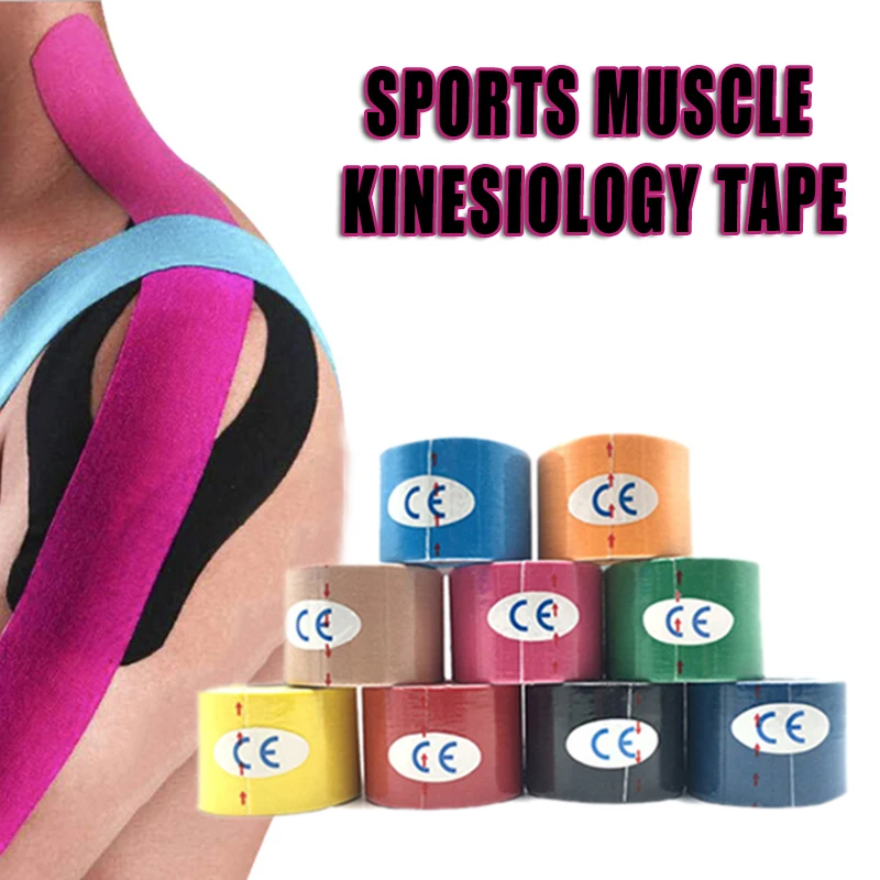 YYTZM Kinesiology Tape Kneepad Muscle Pain Relief Knee Pads Support for Gym Fitness Bandage Athletic Recovery Elastic Tape 5m