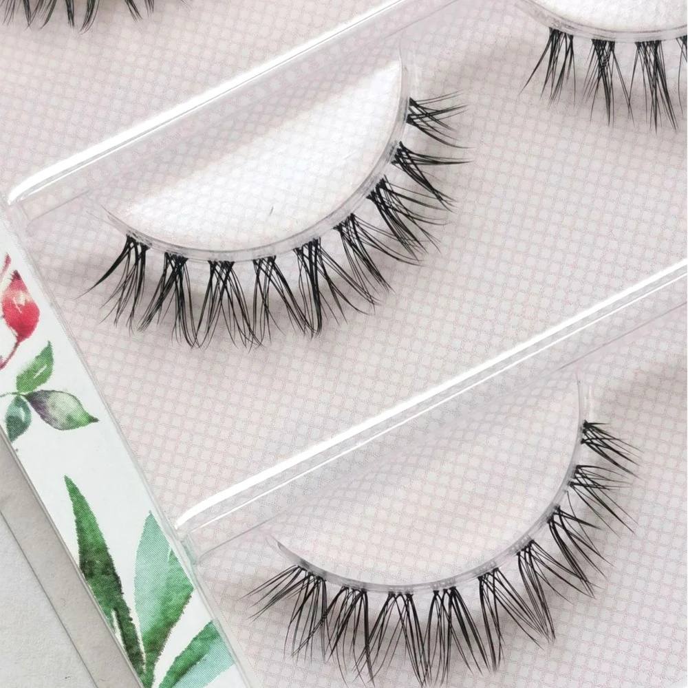 Novo 3 par cílios 3d vison tira lash reutilizável cílios postiços crisscross dramática cílios leve invisível banda olho cílios