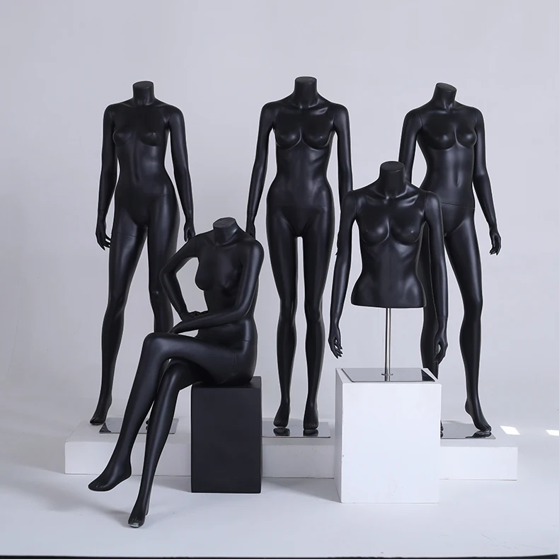 High Quality Headless Mannequin Women Headless Model Black Color For Display