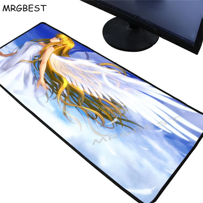 

MRGBEST Cute Angel Girl Anime Mouse Pad Player Large Lockedge Soft Durable Gaming Padmouse Non-slip Rubber Computer Desk Mat Xxl