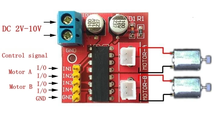 1/3 Stück 2,5A Dual-Bridge-Bürsten-Gleichstrommotor-Steuerplatine Modul für Arduino Smart Car Robot mit geringem Stromverbrauch MX1919 – Detail 1