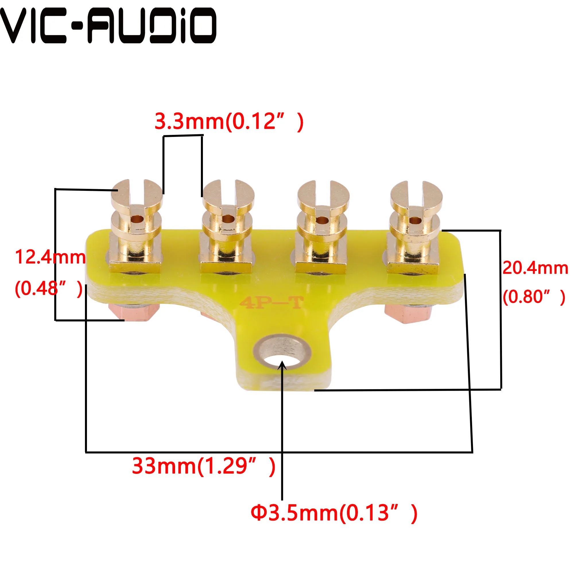 4-Posts 4PIN T Style Audio Tag Strip Tag Board Turret Board Terminal Lug Board For Audio Vintage Tube Amplifier HIFI DIY