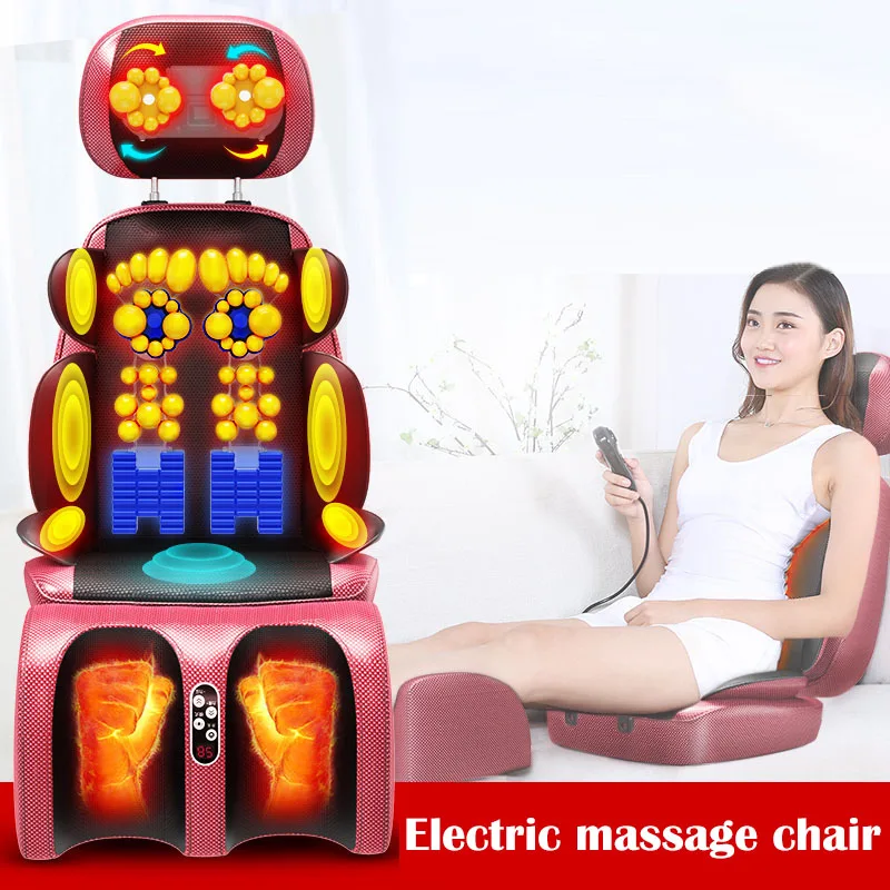 

Electric cushion Cervical spine massager multi-function body vibration kneading chair cushion household massage pillow 220v