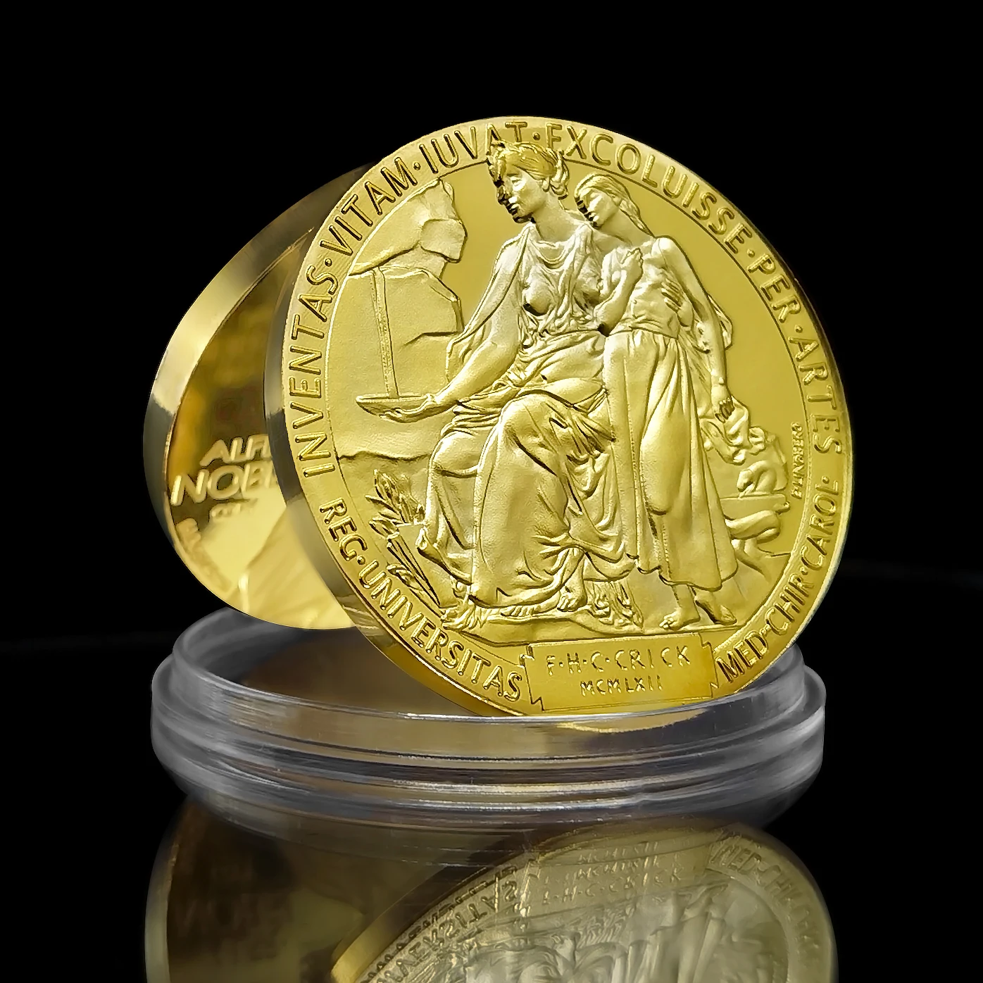 جائزة نوبل في علم وظائف الأعضاء الطب لينين مطلية بالذهب عملة نوبل ميدالية المقتنيات الفن الحرفية