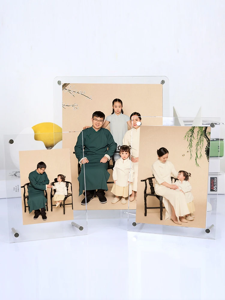 Simple Acrylic Photo Frame Crystal Pendulum Mounted Seven-inch A3a4 Picture Frame Personality Creative Photo Poster Frame Wall