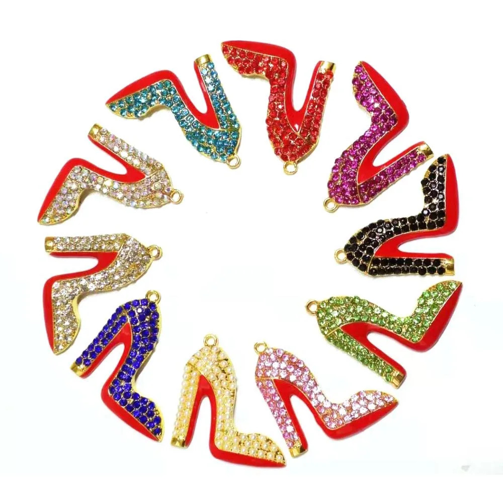 

10pcs High Heel Shoe charms for women DIY jewelry accessories S4