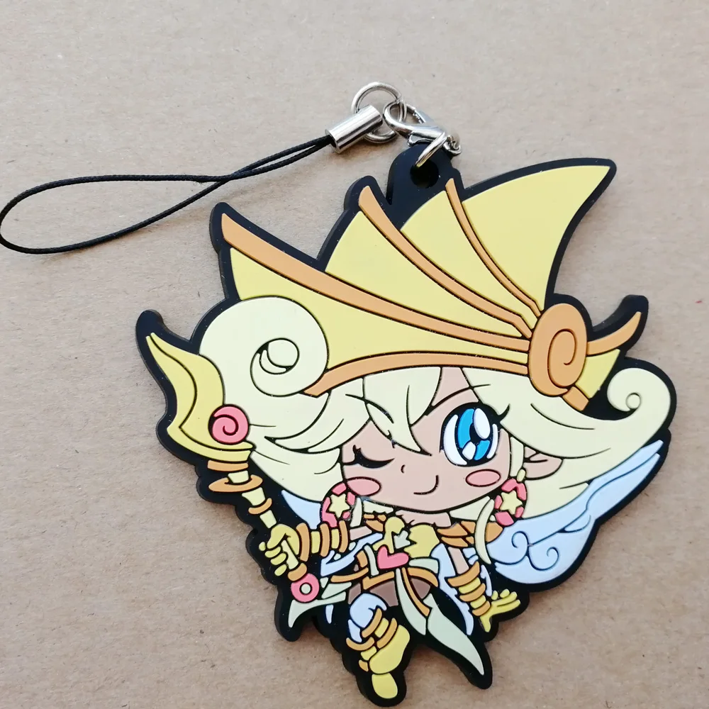 Yu-Gi-Oh! Figure Toys Yugioh Cosplay Dark Magician Girl Mana Figures Silicone Phone Rope Keychain Pendant Toys Free Shipping