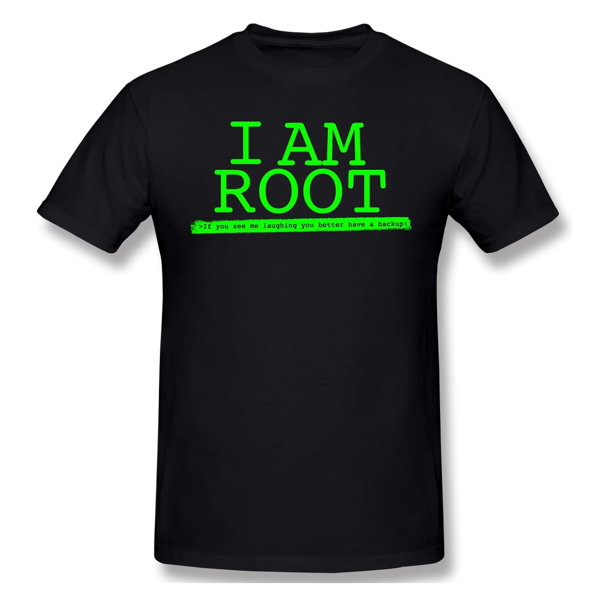 

Linux I Am Root T-Shirt Men Tees O Neck 100% Cotton linux Computer operating system Geek Clothes Humor T Shirt
