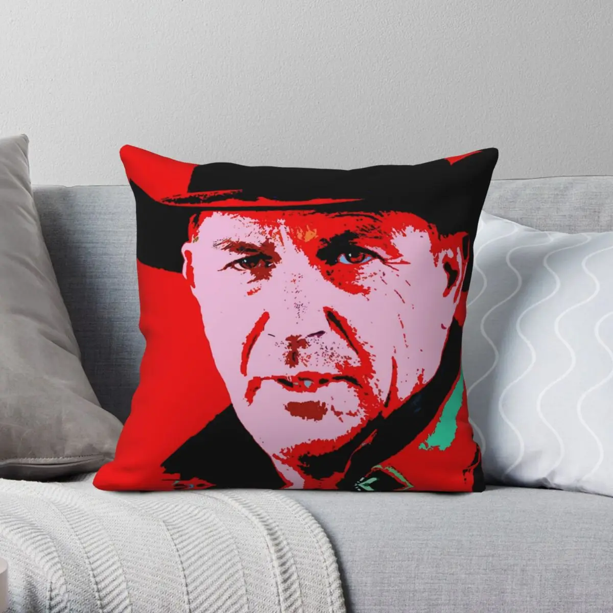 Kevin Costner Square Pillowcase Polyester Linen Velvet Creative Zip Decor Throw Pillow Case Room Cushion Cover