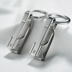 Stainless Steel Car Key Chain Belt Waist Hanging Simple High Quality Men KeyChain Buckle Key Ring Holder The best gift for men