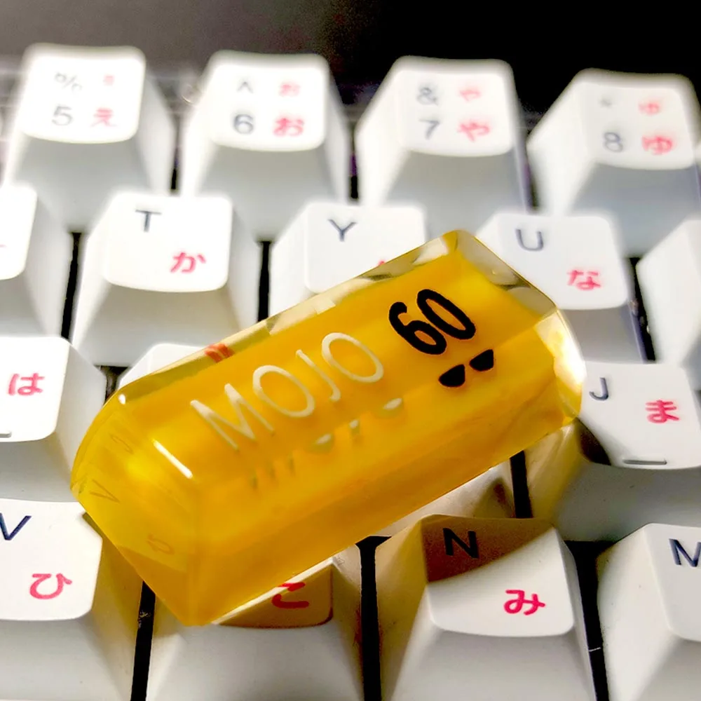 

Customized MOJO60 Design Yellow Resin Backspace Keycaps For Cherry Mx Switch Mechanical Gaming Keyboard SA 2.25u Return Key Caps