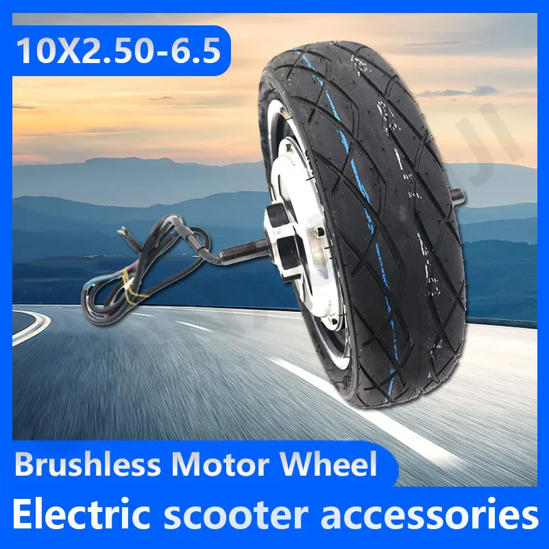 36V 48V 350W 500W 10x2.50-6.5 CHAOYANG Tubeless Tire Motor For 10 Inch Electric Scooter Brushless  Hub  Parts