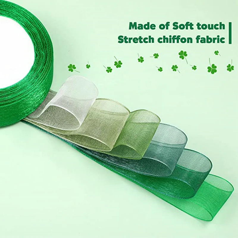 10 Yards/Lot schiere Chiffonband Organza Satinbänder für Geschenkverpackung Dekoration Hochzeitssträuße Party Kranz Spitzenstoff – Detail 17