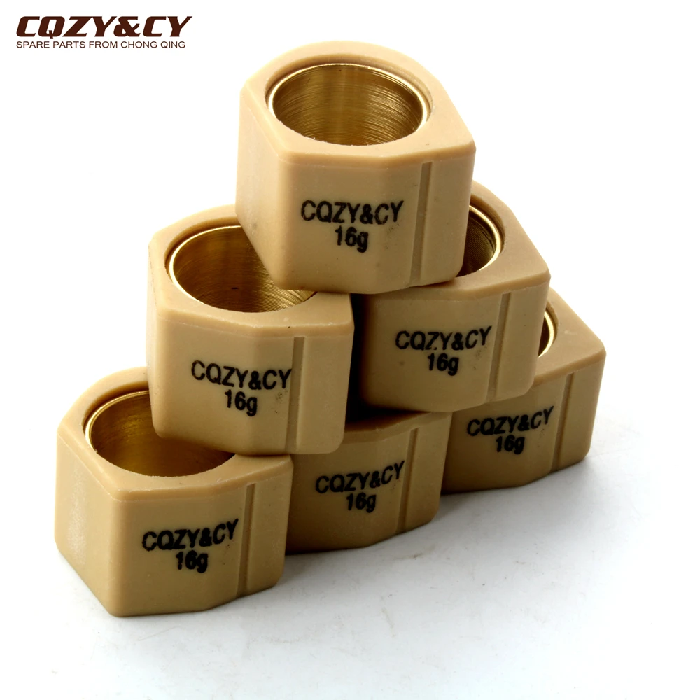 6PC Racing Quality Roller Weights 25x20mm 16grams For Kymco X Citing i ABS 400cc 2013-2015 Scooter