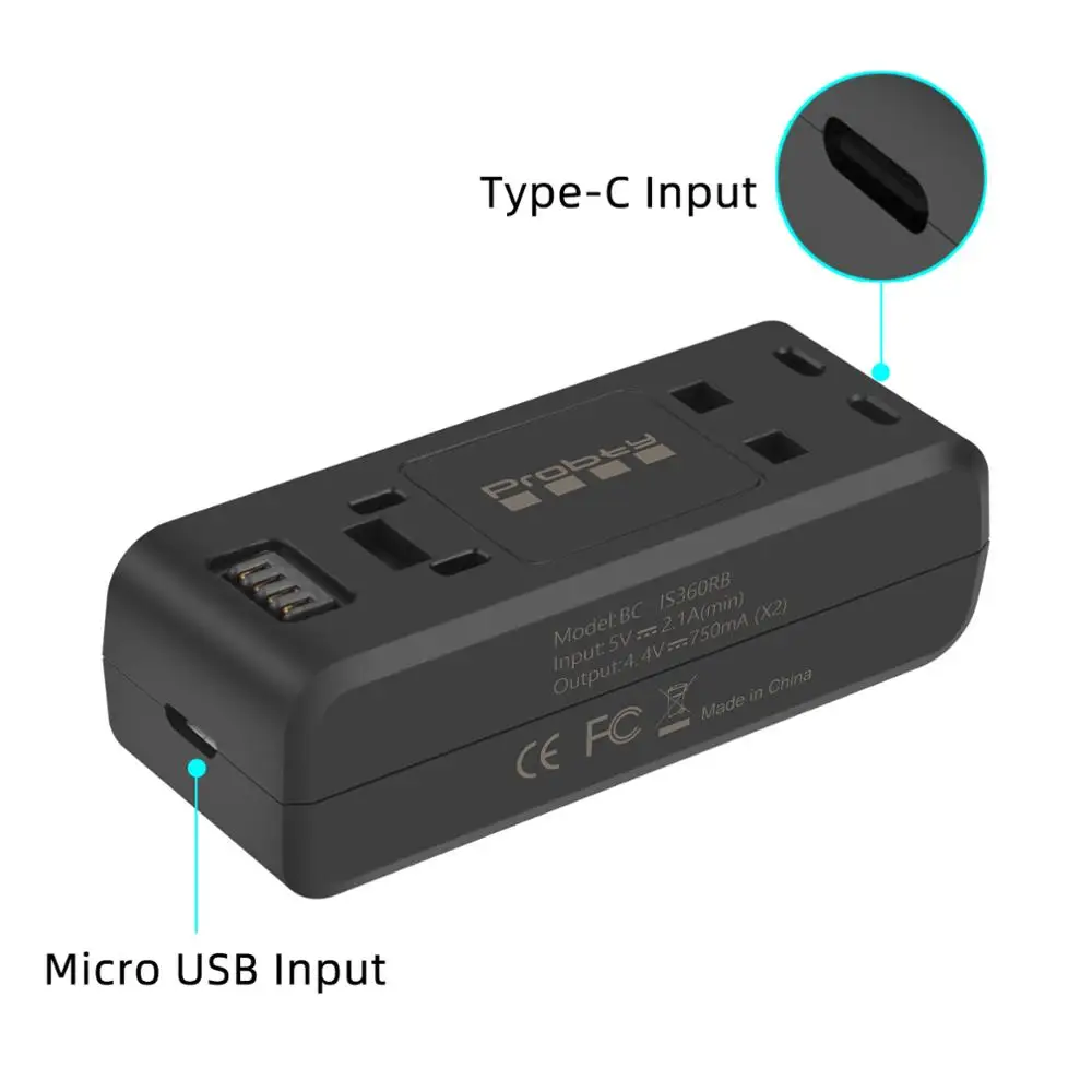 Fast Charge Hub For Insta360 ONE R RS Battery Dual Charger for Insta 360 ONE R RS Camera Battery Base Charger