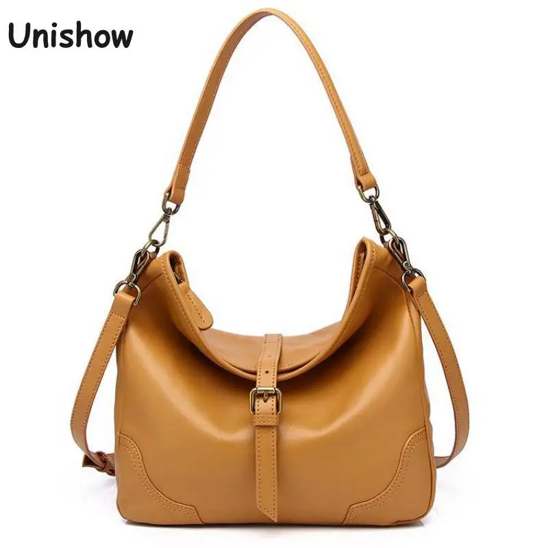 Luxury Women Leather Bag 2024 Fashion Hobos Lady Underarm Shoulder Bag Brand Designer Cowhide Female Totes Commuter Work Handbag