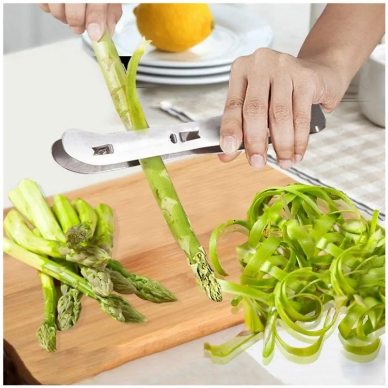 Stainless Steel Double-sided Fruit Peeler Gadgets, Fruit Knife, Asparagus, Yam, Cucumber, Potato, Kitchen Tools
