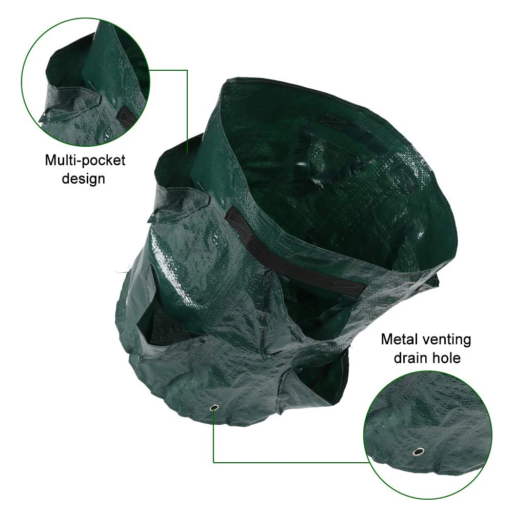 Strawberry Tomato Planting Growing Bag 5/7/10 Gallons Multi-mouth Container Bags Grow Planter Pouch Root Bonsai Plant Pot D30