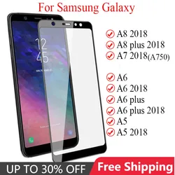 Scratch Proof Ultra Thin Protective Glass For Samsung Galaxy A7 A8 A6 A5 Plus Screen Protector Glass for Galaxy J8 J7 J6 J4 Plus