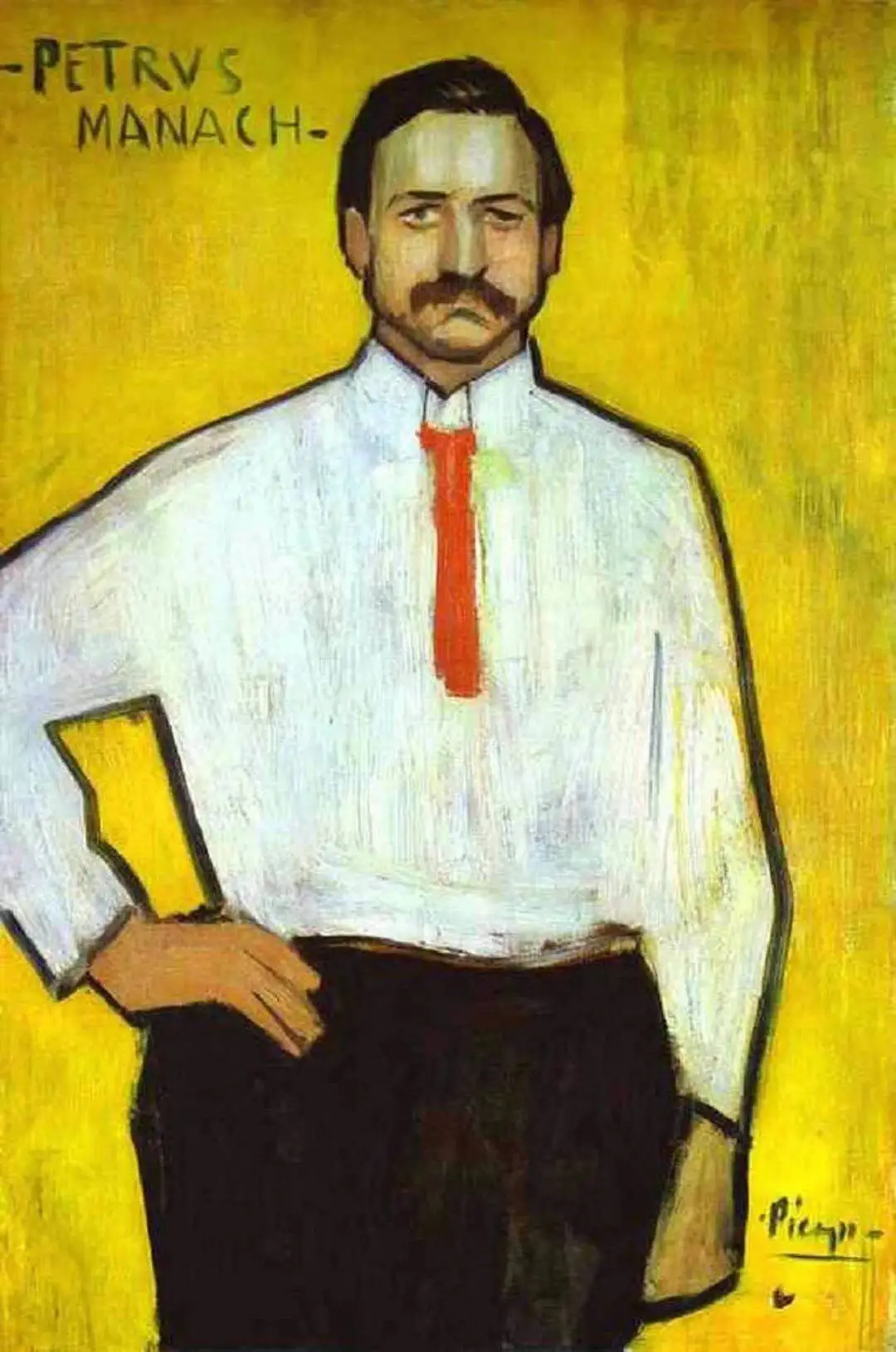 100% handmade high quality Oil Painting Reproduction on Linen Canvas,Portrait of the Art Dealer Pedro Manach by picasso