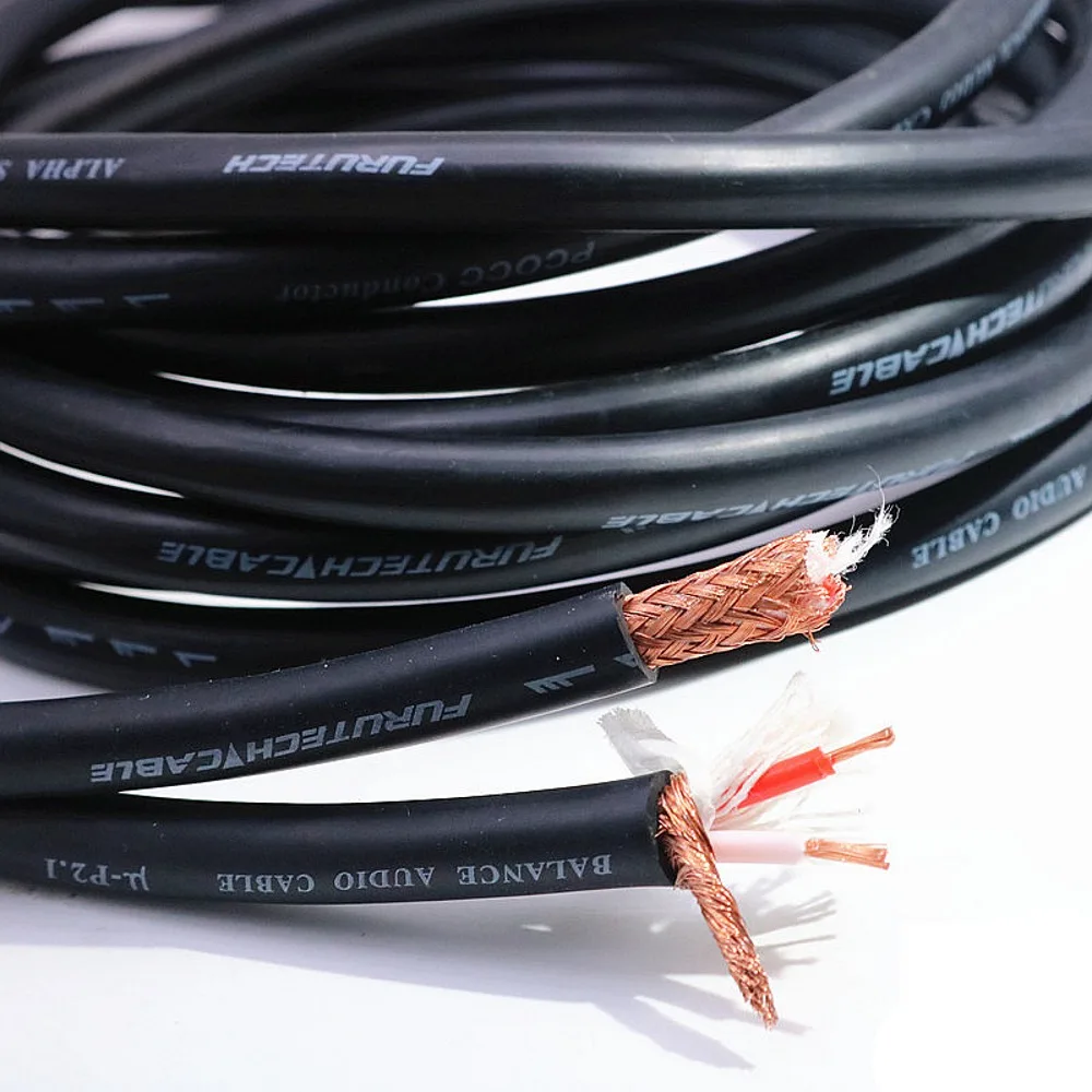 Hifi FURUTECH ц-P2.1 PCOCC + star line Pure Copper Gold RCA plugs interconnector cable