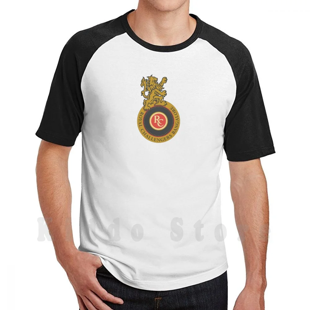 Royal Challengers Bangalore ( Rcb ) Ipl Team T Shirt DIY Big Size 100% Cotton Rcb Royal Challengers Bangalore Mumbai Indians Mi