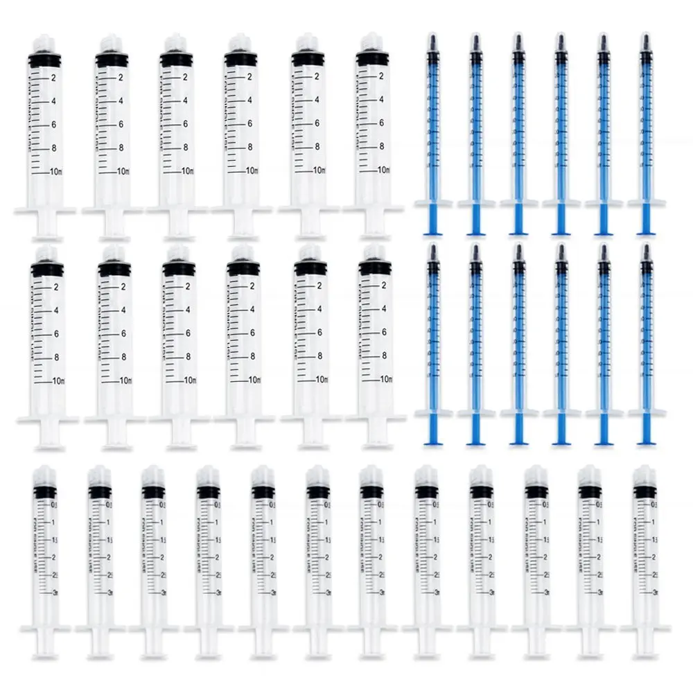 10ml 3ml 1ml Syringes with 14G 18G and 20G Blunt Tip Needles and Syringe Needle Caps for Refilling and Measuring