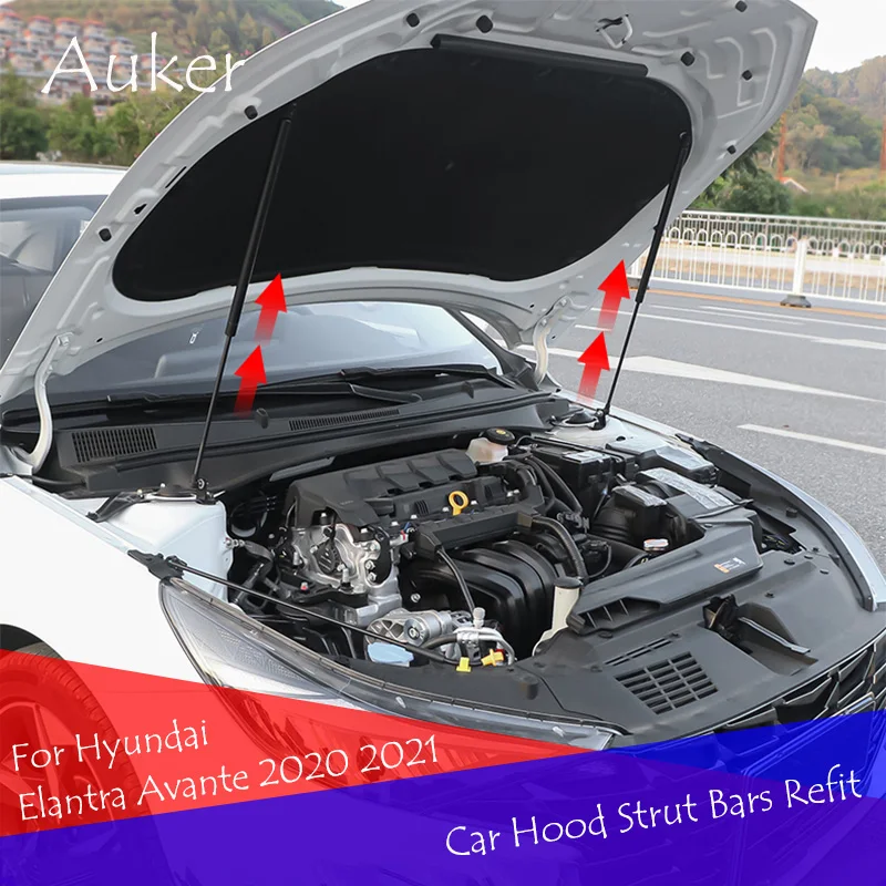 

Refit Bonnet Hood Gas Shock Lift Strut Bars Support Rod Spring Bracket Car-styling For Hyundai Elantra Avante 2020 2021