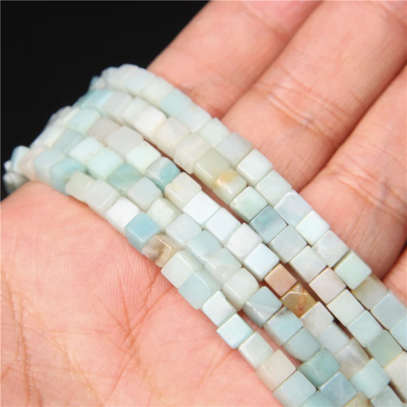 4MM 천연석 큐브 스퀘어 루스 비즈 여러 가지 빛깔의 임페리얼 벽옥 비즈 DIY 팔찌 목걸이 쥬얼리 제작, 도매