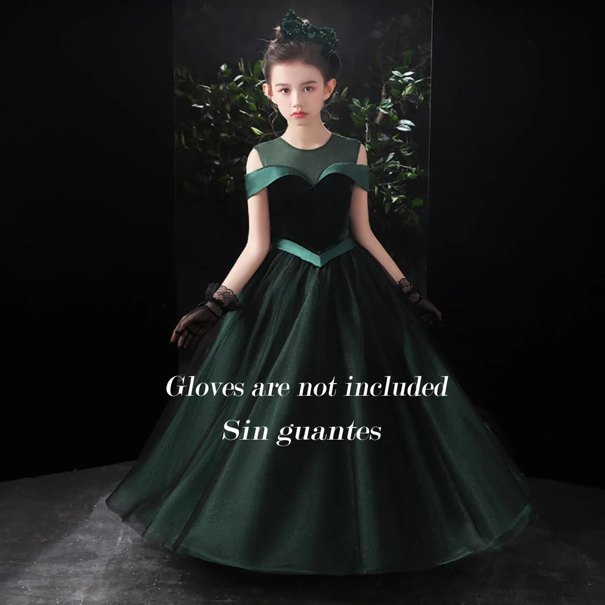 Dideyttawl Customized Off Shoulder Girls Birthday Party Gown Formal Evening Dress Vintage Princess Flower Girl Dress For Wedding