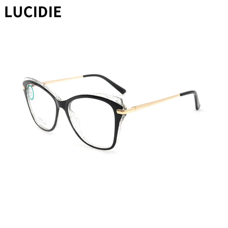 

LUCIDIE New TR90 Cat Eye Glasses Frame Women Myopia Female Eye Glass Prescription Eyeglasses 2021 Korean Optical Frames Eyewear