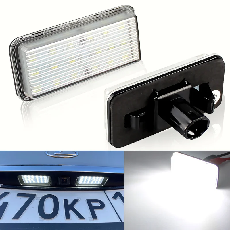 2Pcs 12V Canbus Car LED Number License Plate Light for Toyota Land Cruiser 100 200 Prado 120 Reiz 4D Mark X Accessories No Error