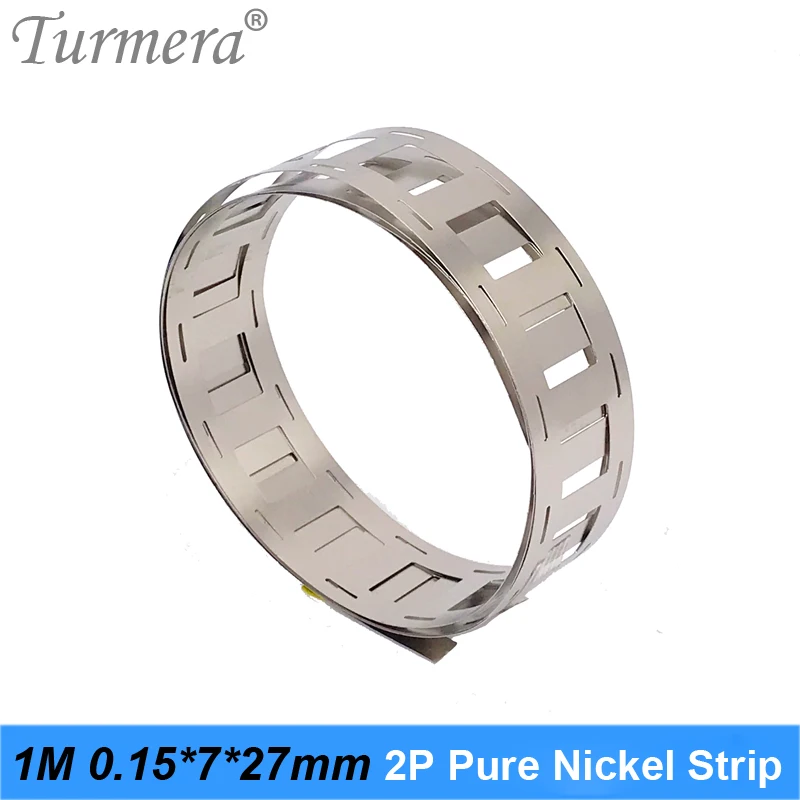 Turmera-حزام نيكل نقي عالي النقاء 18650 2P ، بطارية ليثيوم ، شريط نيكل ، بطاريات ليثيوم أيون ، لوح Ni يستخدم 18650 2 متر