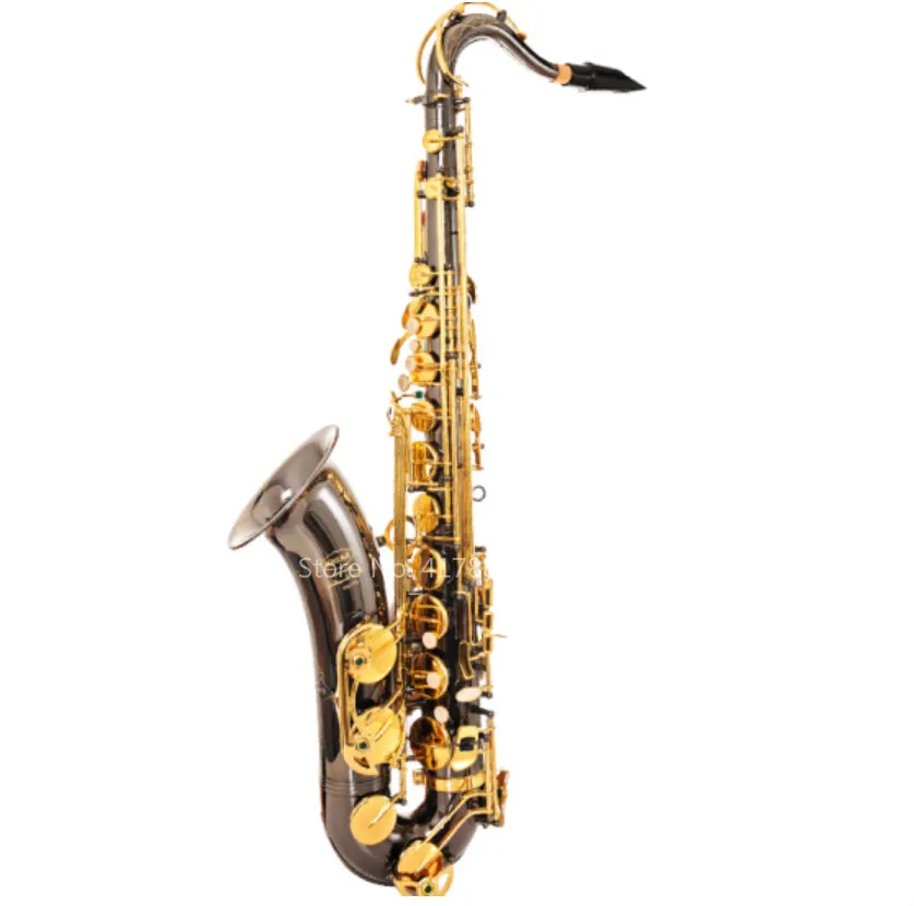 

SADSN STS-680 Bb Tune Tenor Saxophone Brass Black Nickel Lacquer B Flat Tenor Sax Hand In Carving Musical Instrument with Case