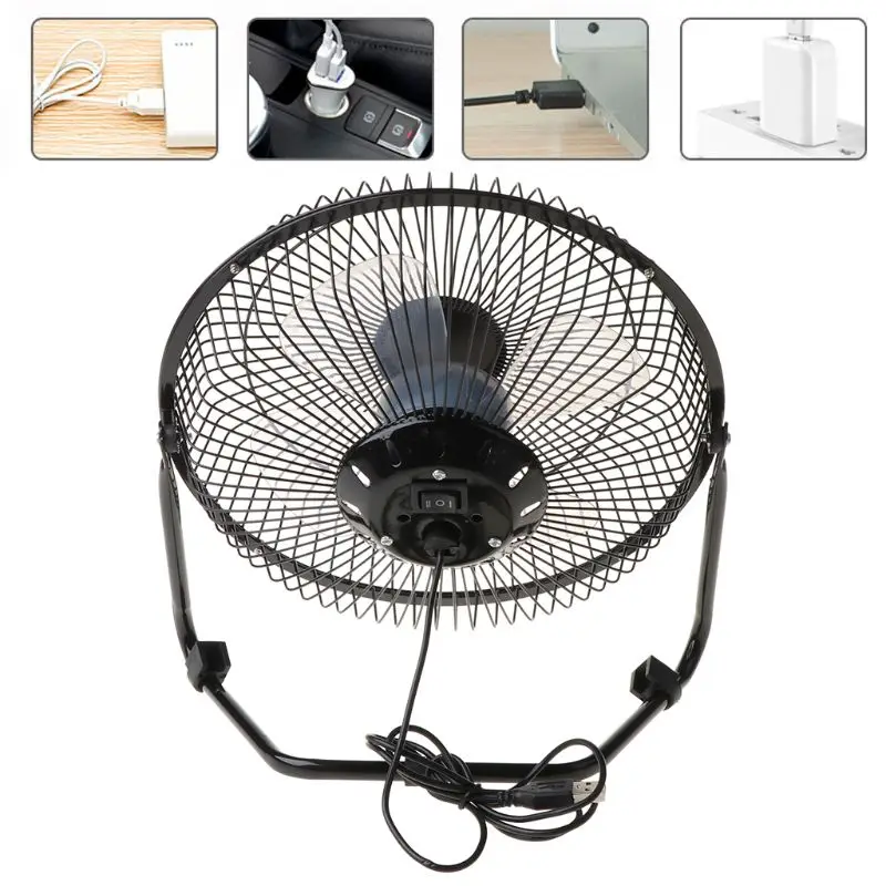 USB بالطاقة المعادن 8 بوصة المحمولة USB مكتب مروحة مع 2 سرعات التبديل الشخصية التبريد مروحة للمنزل مكتب الجدول في الهواء الطلق