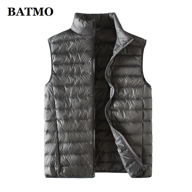 BATMO 2022 nuovo arrivo di alta qualità 90% piumini d'anatra bianchi gilet da uomo, piumino sottile da uomo, taglie forti M-3XL F77