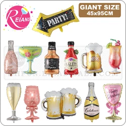 Party Decoration Balloon Champagne Bottle Cup Aluminum Foil Balloon Wine Glass Birthday Wedding Balloon Decoration Supplies