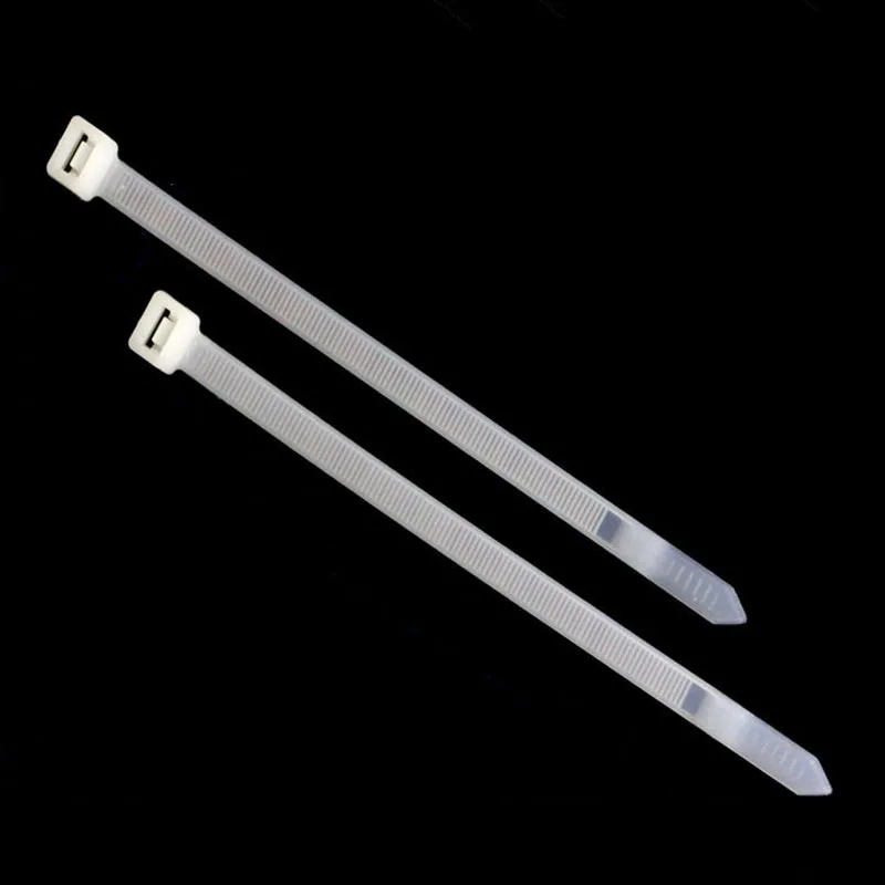 20Pcs 8*150 8*600 Self-Locking สายพลาสติกสีดำไนล่อน Wraps สายรัดแหวนยึดสีขาว