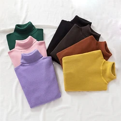 Zoki Pullovers Women Turtleneck Sweaters Fashion Spring Long Sleeve Female Jumper Autumn Korean Basic Top Soft Knitted Sweater