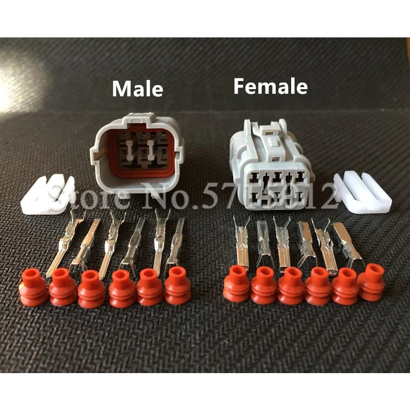 MG640337-5 MG610335-5 waterproof black pa66 KET 6 Pin way male female Connector