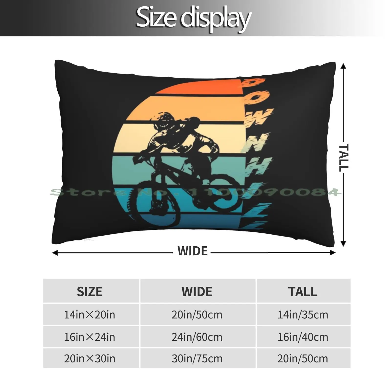 Downhill Mountain Bike Japanese Mtb Retro Vintage Style Pillow Case 20x30 50*75 Sofa Bedroom Live Kygo 2020 Love World America