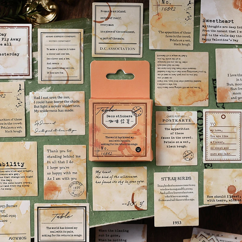 Journamm 46 sztuk/partia Ins Deco naklejki w pudełku artykuły do scrapbookingu samoprzylepny planista DIY Album fotograficzny kreatywne dekoracyjne