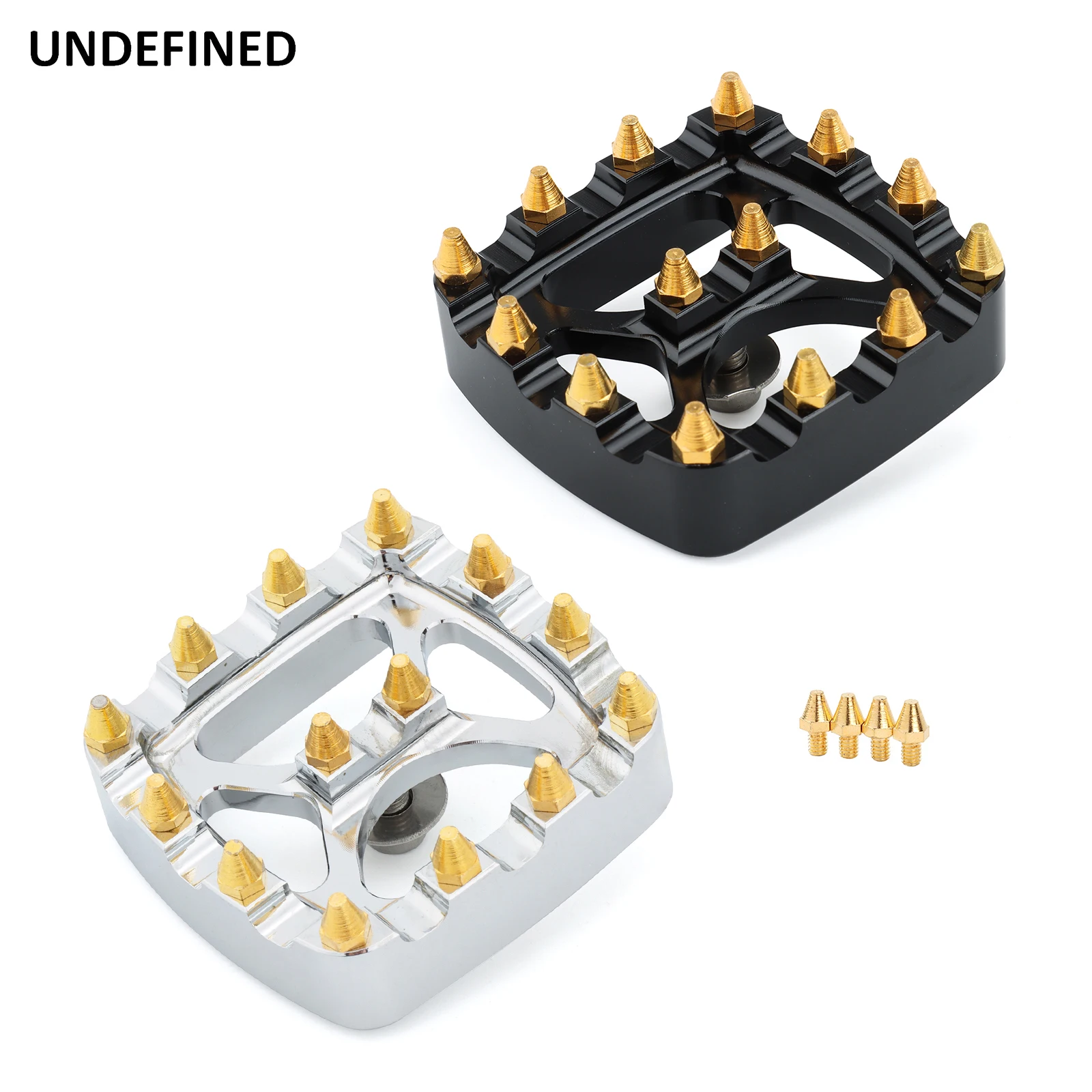 

Motorcycle Gold Spike Brake Pedal Cover CNC Footrest Pedals Pad For Harley Dyna 1993-2017 Sportster 883 1200 XL Softail FX XG