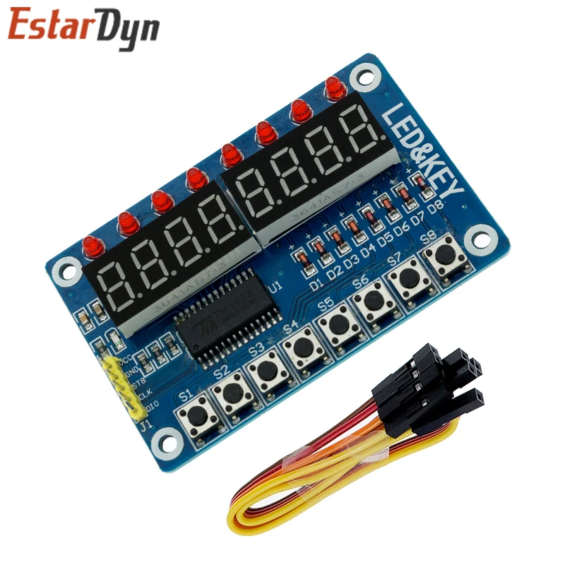 TM1638 Module Key Display For AVR Arduino New 8-Bit Digital LED Tube 8-Bit