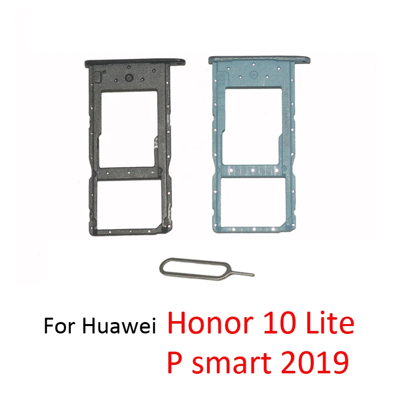 Phone SIM SD Card Trays For Huawei P Smart 2019 New SIM Chip Card Slot Holder Part For Honor 10 Lite