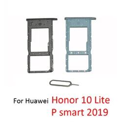 Phone SIM SD Card Trays For Huawei P Smart 2019 New SIM Chip Card Slot Holder Part For Honor 10 Lite