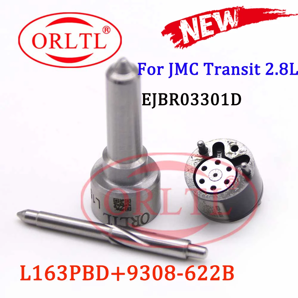 

ORLTL L163PBD + 9308-622B Common rail injector Nozzle Valve repair kits 7135-625 for Delphi EJBR03301D JMC Transit 2.8L 4JB1TCI