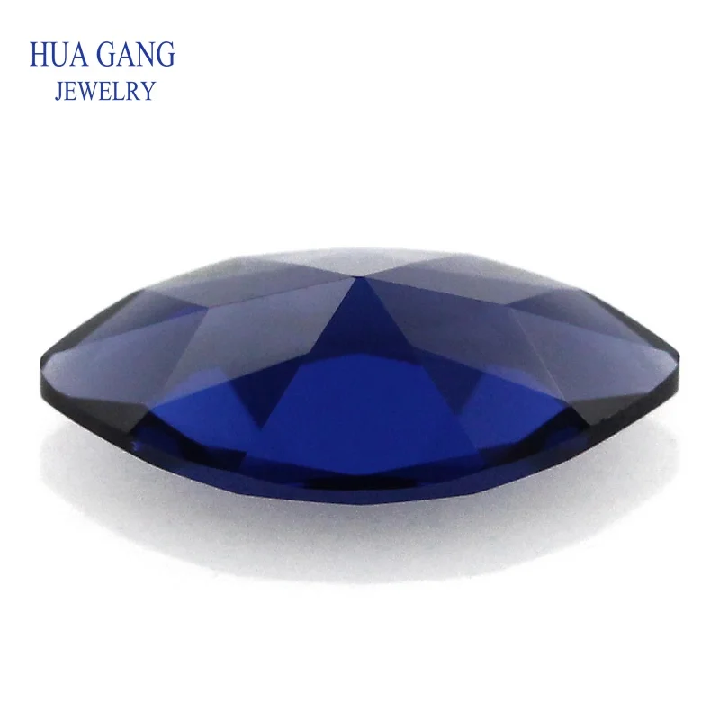 Synthetic Nano 34# Blue Marquise Shape Brilliant Cut  Gemstone Stone For Jewelry Size 1.5x3-8x16mm