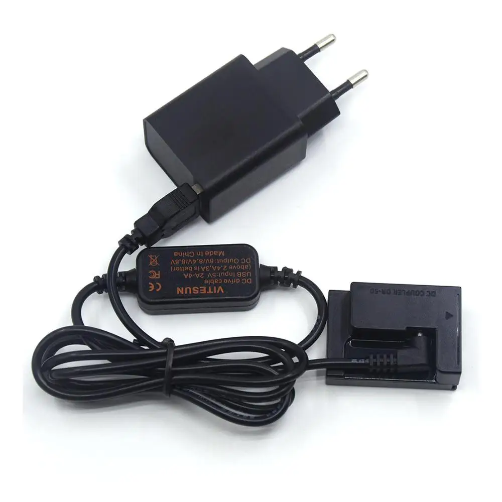 Quick Charger+5V USB Power Cable NB-7L Dummy Battery DR-50 DC Coupler for Canon PowerShot G10 G11 G12 SX Series SX30 IS Camera