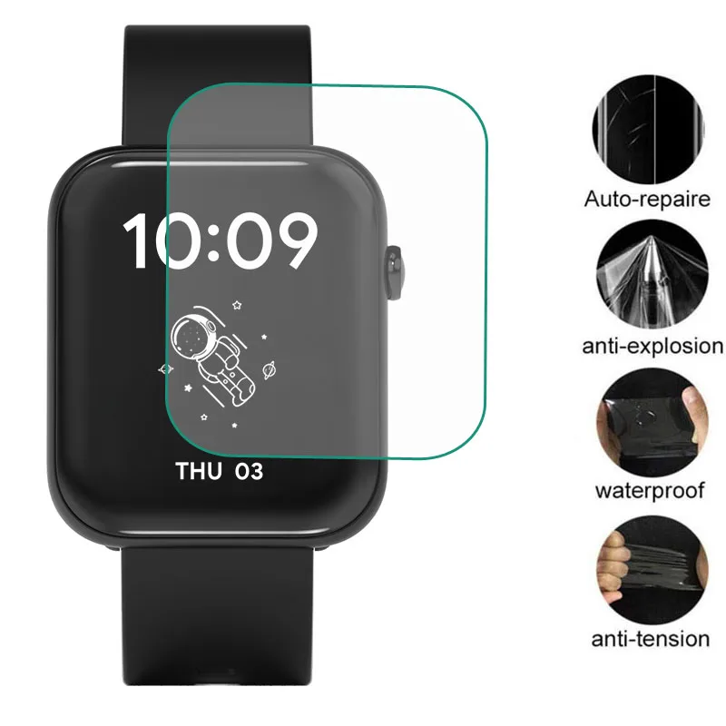 5 Buah Pelindung Film Bening TPU Lembut untuk Ticwatch GTH Sport Jam Tangan Pintar Tampilan Penuh Perlindungan Penutup Pelindung Layar